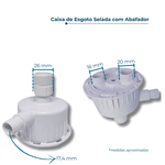 Kit Abafador Suctor Tampão Caixa de Esgoto Compatível Gnatus