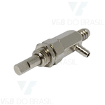 Registro (Torneira) para Unidade de Água Mangueiras 1 Fina (3/16) e 1 Grossa (5/16) - com Knob