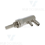 Registro (Torneira) para Unidade de Água Mangueiras 1 Fina (3/16) e 1 Grossa (5/16) com Entrada Late