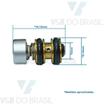 BotÃO Seringa TrÍPlice Azul Modelo Antigo Dabi