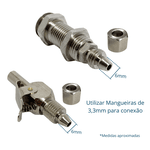 Kit Engate Rápido Macho e Fêmea 1/4 com Válvula