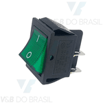 Botão Interruptor (Verde) 16a-250v Ac P/ Cadeira Croma Dabi