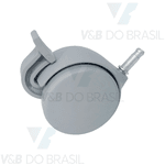 Rodízio para Raio-x 80mm com Trava Pvc (Cinza) Dabi/gnatus