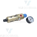 Filtro Regulador Ar C/ Dreno Semi-automático 1/4 C/ Proteção