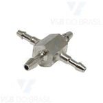 Conexão Cruz (Cruzeta) + Espigão para Mangueira 1,6mm