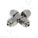 Conexão Cruz (Cruzeta) com Porcas 3,3mm