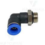 Conexão Pneumática do Engate Rápido Cotovelo 8mm X 1/4''