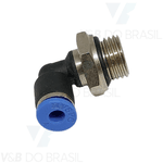 Conexão Pneumática do Engate Rápido Cotovelo 4mm X 1/4''