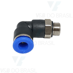 Conexão Pneumática do Engate Rápido Cotovelo 6mm X 1/8''