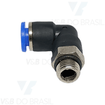 Conexão Pneumática do Engate Rápido Cotovelo 6mm X 1/8''
