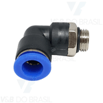 Conexão Pneumática do Engate Rápido Cotovelo 10mm X 1/4''