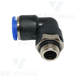 Conexão Pneumática do Engate Rápido Cotovelo 10mm X 1/4''