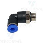 Conexão Pneumática do Engate Rápido Cotovelo 4mm X 1/8''