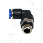 Conexão Pneumática do Engate Rápido Cotovelo 4mm X 1/8''