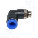 Conexão Pneumática do Engate Rápido Cotovelo 8mm X 1/8''