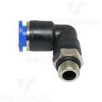 Conexão Pneumática do Engate Rápido Cotovelo 8mm X 1/8''