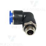 Conexão Pneumática do Engate Rápido Cotovelo 12mm X 1/4''