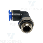Conexão Pneumática do Engate Rápido Cotovelo 6mm X 1/4''