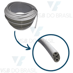 Mangueira Quatro Tubos Pu 3,2mm X 1,6mm Cinza