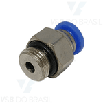 Conexão Engate Rápido Macho (Metal) 04mm X 1/8'' Npt