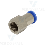 Conexão Engate Rápido Fêmea (Metal) 04mm X 1/8'' Npt