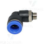 Conexão Pneumática do Engate Rápido Cotovelo 10mm X 1/8''