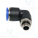 Conexão Pneumática do Engate Rápido Cotovelo 10mm X 1/8''