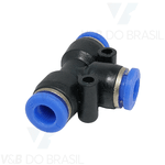 Conexão Engate Rápido Tee União Instantâneo 06mm