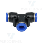 Conexão Engate Rápido Tee União Instantâneo 08mm
