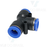 Conexão Engate Rápido Tee União Instantâneo 10mm