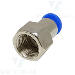 Conexão Engate Rápido Fêmea (Metal) 06mm X 1/4'' Npt