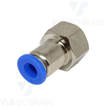 Conexão Engate Rápido Fêmea (Metal) 06mm X 1/4'' Npt