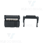 Conector Fêmea para Cabo Flat 10 Vias