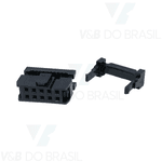 Conector Fêmea para Cabo Flat 10 Vias