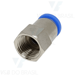 Conexão Engate Rápido Fêmea (Metal) 08mm X 1/4'' Npt