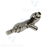 Registro de Água para Cuspideira 1 Mangueira sem Porca e 1 com Porca 3/16 (Sem Knob) - Modelo Gnatus