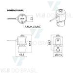 Válvula Bobina 13w 220/240v Rosca Fêmea 1/4 Thermoval 08583