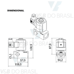 Válvula Bobina 50w 220/240v Rosca Fêmea 3/4 Thermoval 12172