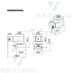 Válvula Bobina 50w 220/240v Rosca Fêmea 3/4 Thermoval 12173