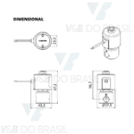 Válvula Bobina 13w 220/240v Rosca Fêmea 1/4 Thermoval 13604