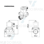 Válvula Bobina 30w 220/240v Rosca Fêmea 1.1/2 Thermoval 14739