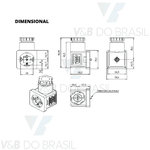 Conector Elétrico P/ Válvula 43650a C/ Retif Thermoval 14861
