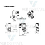 Válvula Bobina 20w 220/240v Rosca Fêmea 1/4 Thermoval 22569