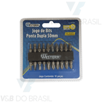 Jogo de Bits Ponta Dupla 50mm com 10 Peças