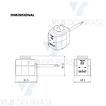 Bobina Solenóide 24w 110/127v Núcleo 15,3mm Thermoval 27283