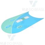 Teclado De Membrana Vtp 12/21l Bicolor CompatÍVel CristÓFoli