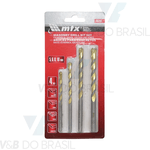 Jogo de 4 Brocas para Concreto