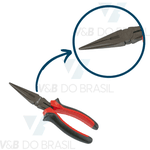 Alicate de Bico Meia Cana Reto Níckel 6