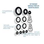 Kit Reparo Seringa Tríplice Odontológica Compatível Gnatus