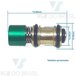 Botão Anodizado Seringa Tríplice Verde Modelo Novo Dabi